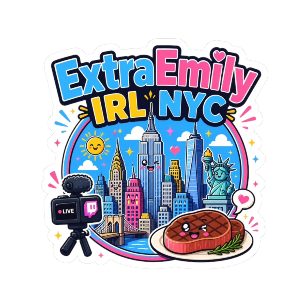 ExtraEmily "ExtraEmily IRL NYC" Sticker