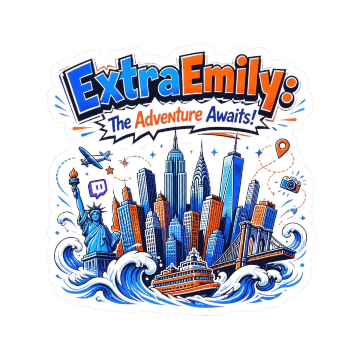 ExtraEmily "ExtraEmily: The Adventure Awaits!" Sticker