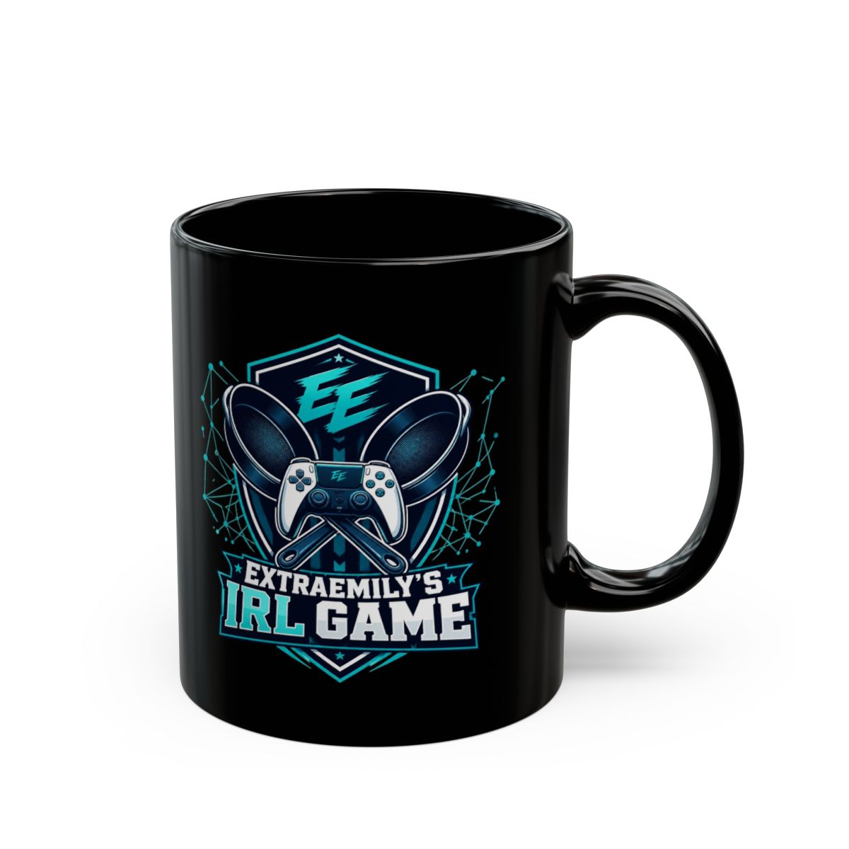 ExtraEmily Black Mug